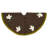 Doves on Brown Christmas Tree Skirt in Hand Felted Wool - 60"