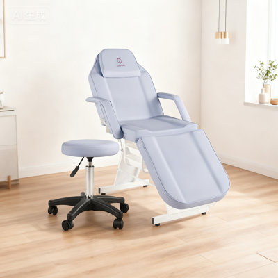  Tattoo Chair Adjustable,facial Chair Multipurpose 73 Inch Spa Facial Bed With Massage Equipment Stool For Beauty Spa Tattoo, Purple