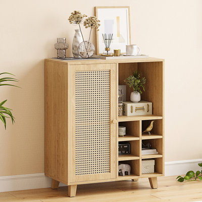 Sideboard Cabinet With Storage, Bar Cabinet With Wine Racks, Accent Cabinet