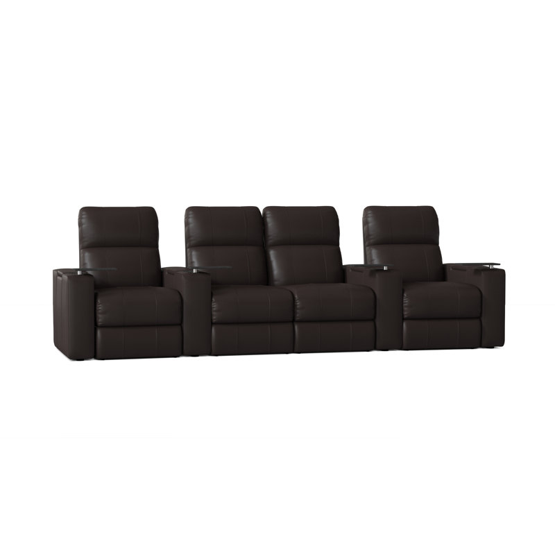 Rangée de sièges de cinéma maison (rangée de 4), Manuel, Espresso luxe