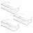 iDesign 3-Piece Set Plastic Fridge and Freezer Bins with Integrated Handles, 8" x 4" x 14.5", Clear
