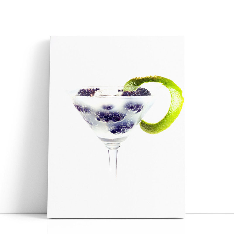Berries and Gin 2 - reproduction d'art sur toile, H 60 po x l 45 po