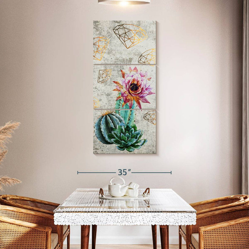 Trendy Cactus Flower, 52" H x 24" W
