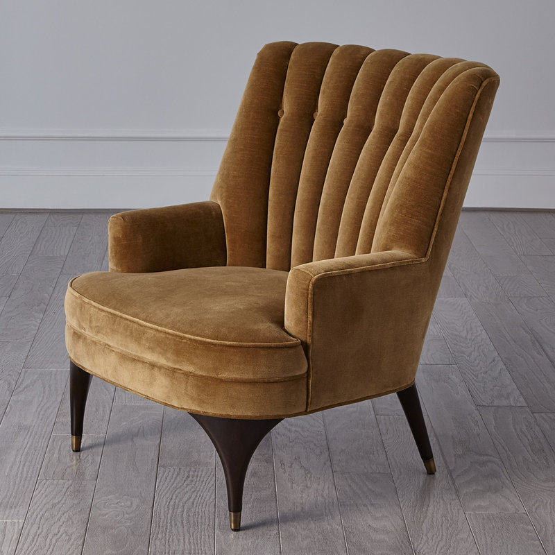 Méridienne en velours 28,5 po Duncan, Velours grillé