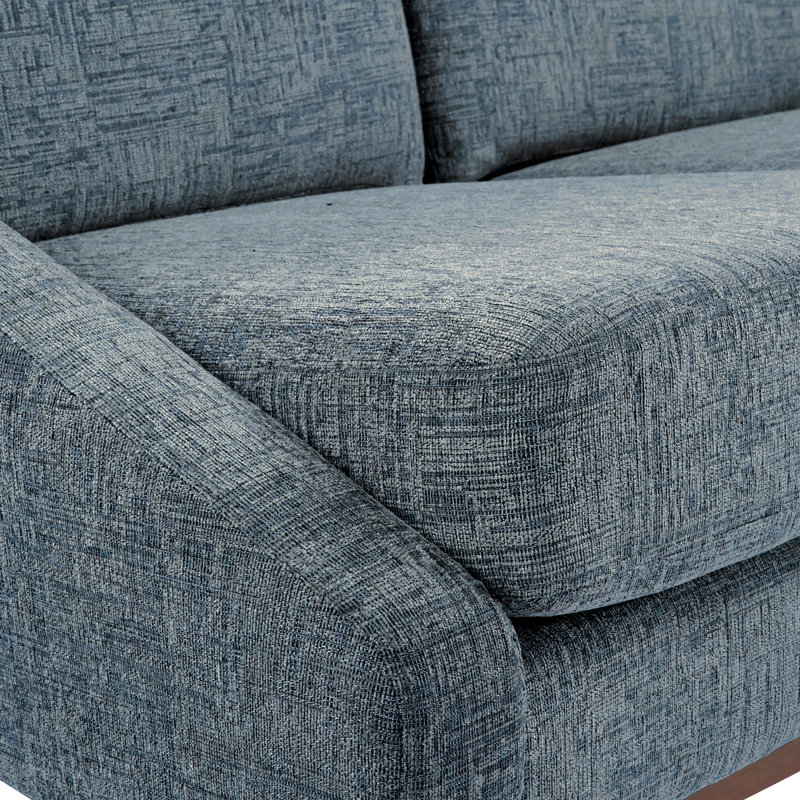 Causeuse Mid-Century, Polyester bleu marine