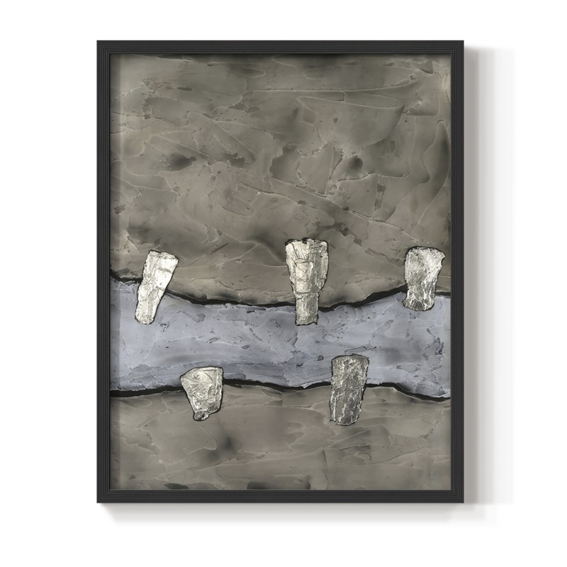 «Stonemasonry I», reproduction encadrée - bois massif, Noir, noir, noir, noir, H 30 po x l 24 po