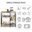 Kitchen Storage Rack Metal Frame Wood Look-1380319876