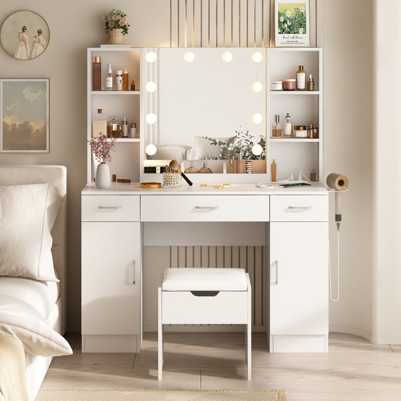 Coiffeuse Ozen, Blanc