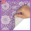 Purple Floral Pattern Bath Mat-250615928
