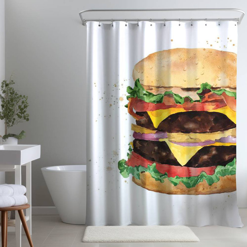 Shower Curtain GA79 – Polyester Shower Curtain, Dye Sublimation Print, 71" W × 74" L