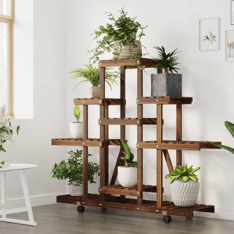 Beninga Plant Stand, Carbonized Brown