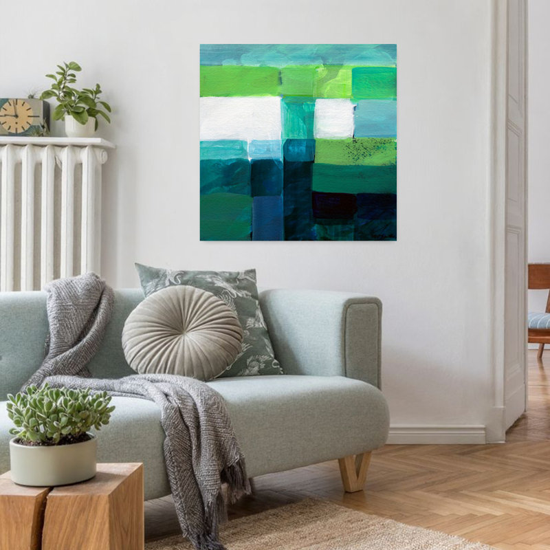 Aquarelle 2, art contemporain abstrait, 32" H x 32" W