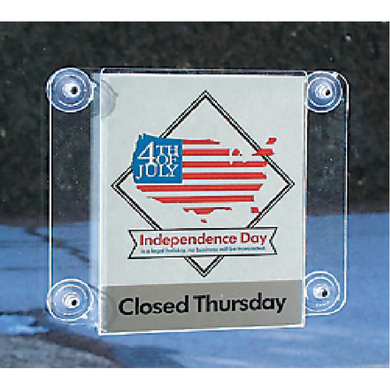 Fixturedisplays® Clear Window Signs Plexiglass Acrylic Feature 8-1/2"W X 11"H Frame W/Suction Cups 12064