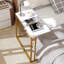 Table d'appoint en forme de C, table de bout moderne avec structure en métal, conception peu encombrante pour le salon