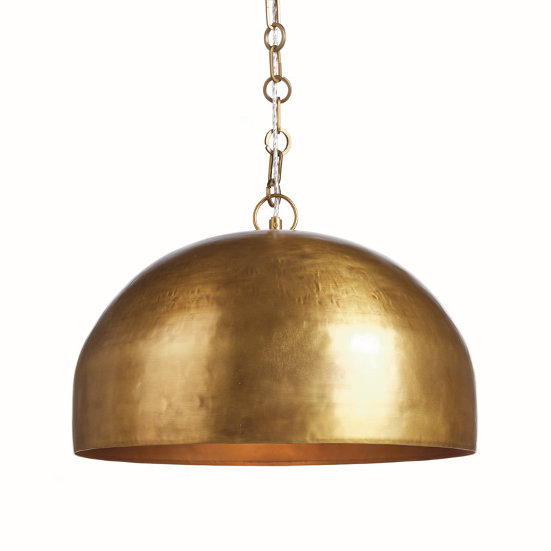 Petit luminaire suspendu Thayer, Doré, H 10,5 po x l 18 po x P 18 po