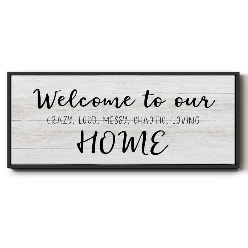 Welcome to Our Home - Toile encadrée, H 24 po x l 60 po