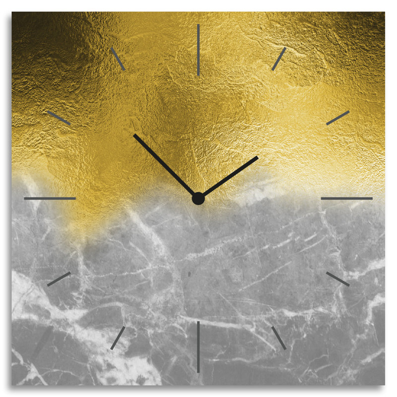 Confer Wall Clock, Yellow/Grey