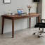 Bureau compact en bois d'hévéa massif Dylen-126137647