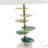 D15x29.5" Verdant Agate-Slice Table Lamp W/ Marble Base