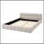Structure de lit tapissier grand format avec tissu épais, lit plateforme grand format en chenille avec tête de lit et structure solide. Aucun sommier tapissier requis, beige (68 po x 86,5 po x 23,5 po)