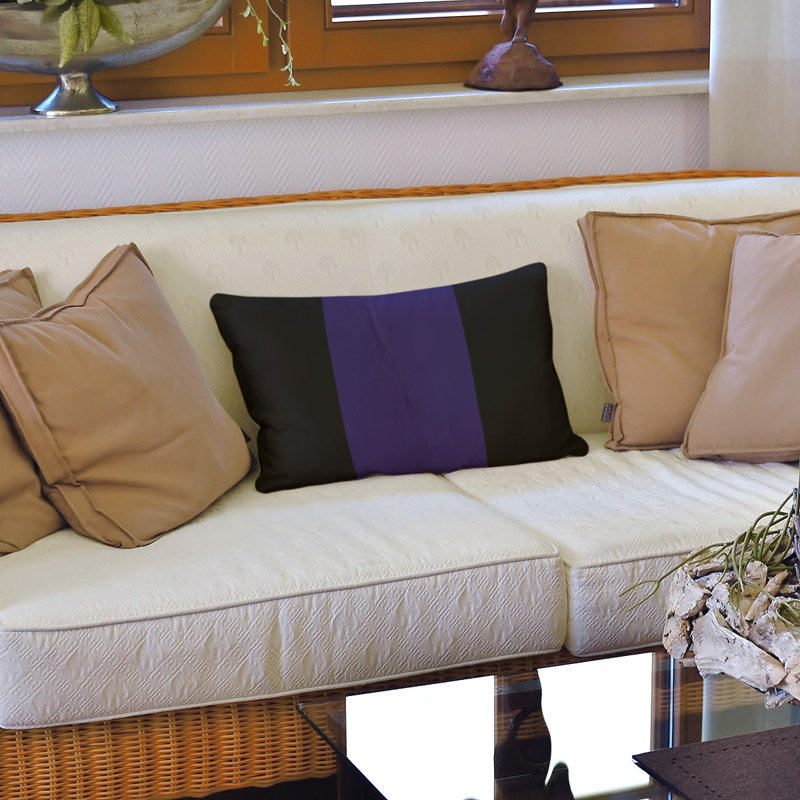 Housse de coussin lombaire Atlanta, Baltimore, Violet / noir