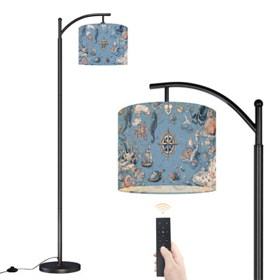 Lampe sur pied à arc avec abat-jour ajustable Ocean Beach