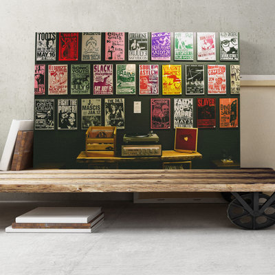 Vinyl Records Photographic - Wrapped Canvas