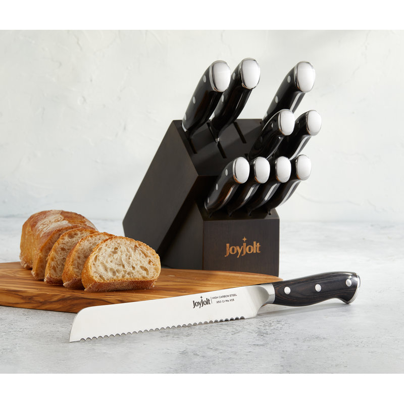 Joyjolt 11-Piece Assorted Knife Block Set