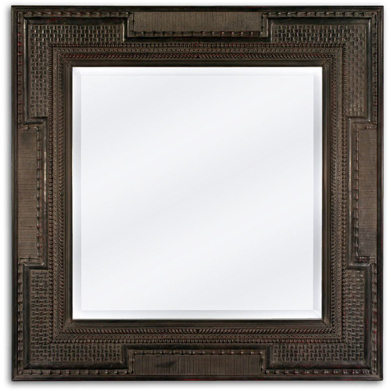 Miroir décoratif biseauté traditionnel The Flemish Wave, 70 po x 57 po