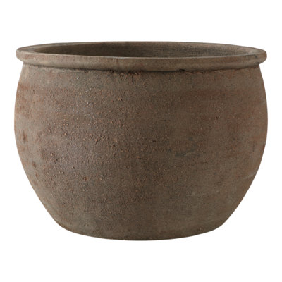 Sagebrook Home 13X9" Traditional Pot Planter, Dark Brown