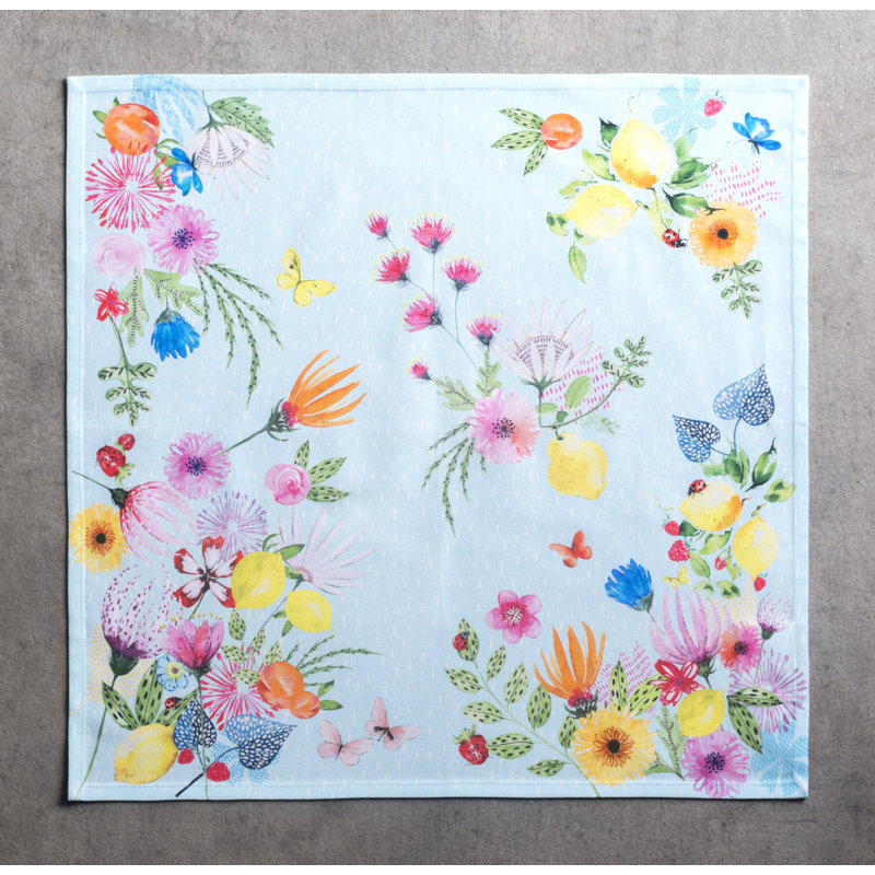 Cotton Floral Square Napkin