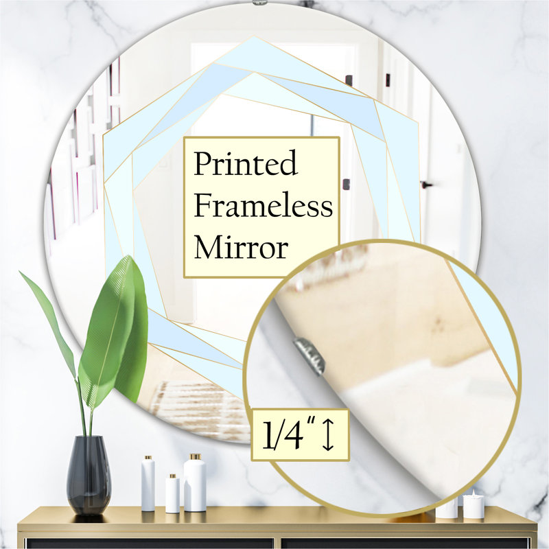 Miroir d'appoint Mid-Century Pastel Dreams 8, H 31,5 po x l po