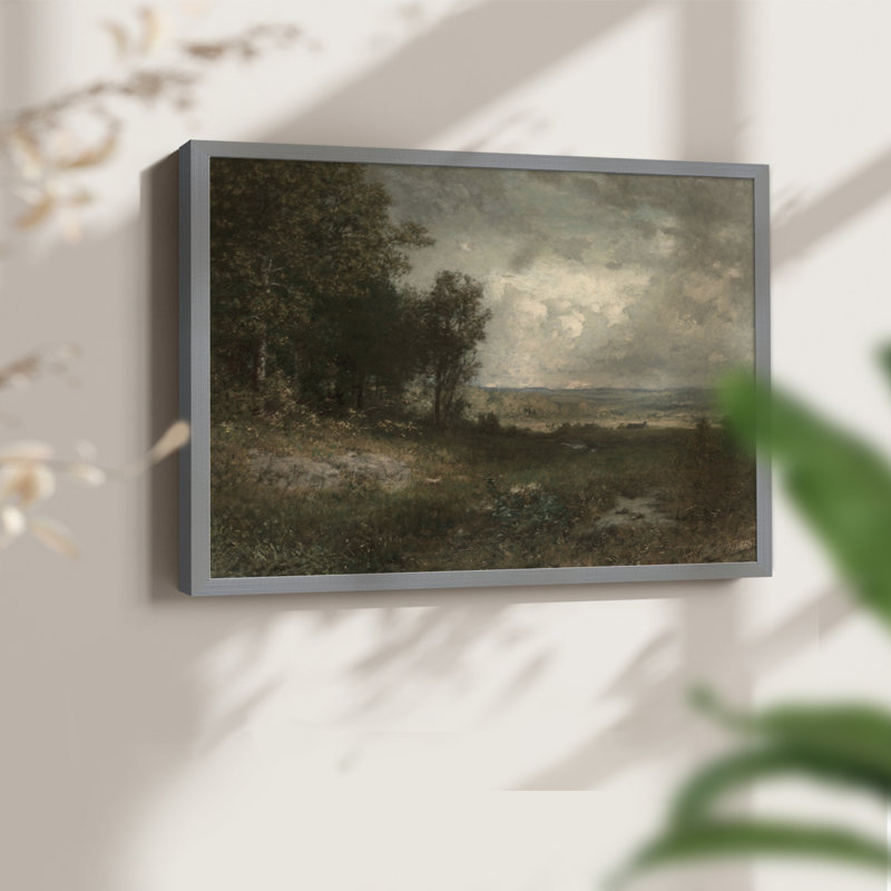 Paysages rétro-CECCXCVII-impression encadrée - réaménageable, H 8 po x l 10 po, Gris