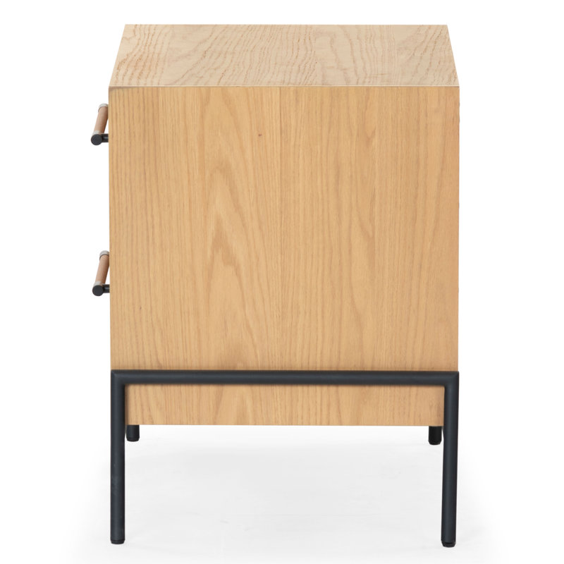Chandri 2 - Drawer Nightstand, Natural/Black