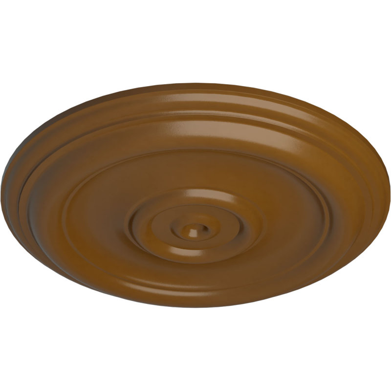 Médaillon de plafond traditionnel Endurathane, DO 12 po x P 1 po (convient aux auvents jusqu'à 2 3/4 po), finition topaze fumée peinte à la main