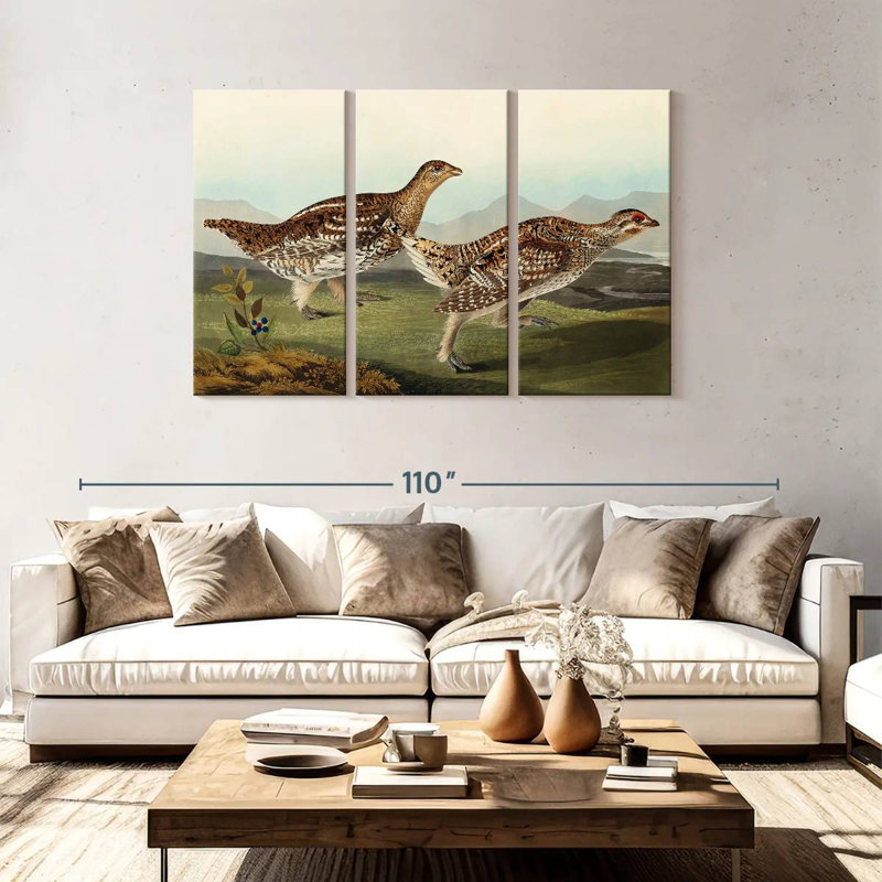 Brampt Sharp Tailed Grouse, 48" H x 74" W