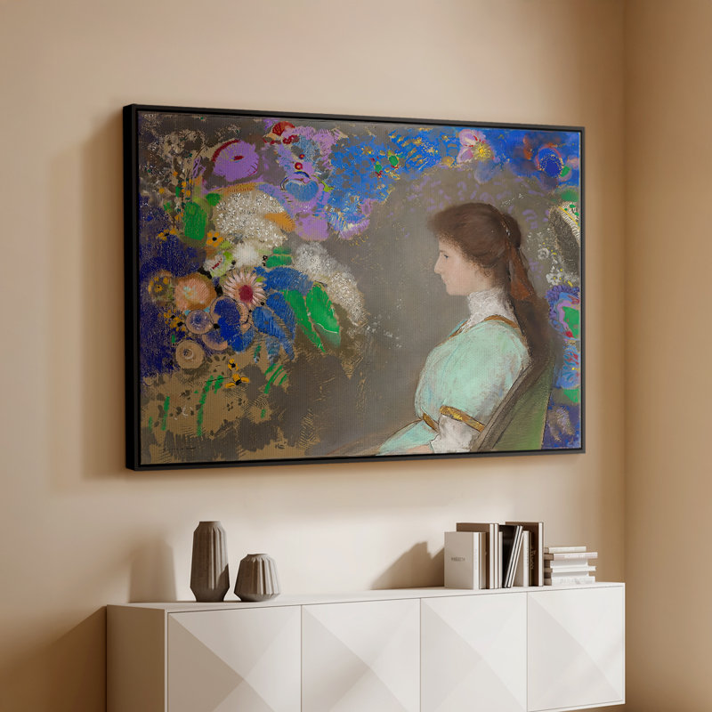 Portrait of Violette Heymann, 1910 - Odilon Redon, toile tendue avec châssis, 26 x 40, Doré