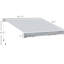 Auvent rétractable 12 pi x 8 pi. Abri manuel à manivelle. 280G / M et eau - tissu. Cadre en aluminium pour balcon, cour. Auvent de balcon gris - manivelle, tissu, cadre, abat-jour