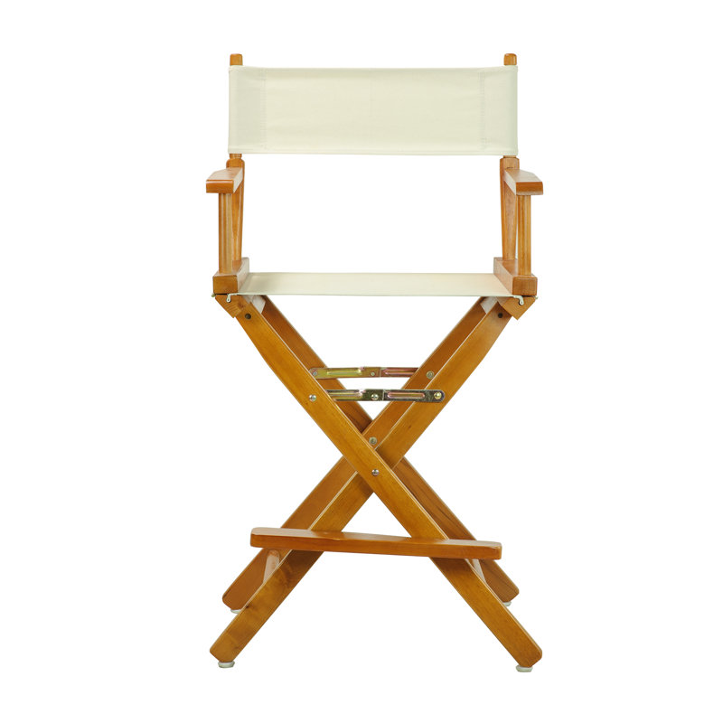 Chaise de réalisateur pliante 24 po, Naturel / blé, Chêne miel
