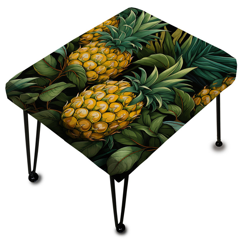 Pineapple Delight Tropical Pattern - Tropical Rectangle Ottoman