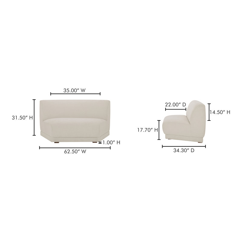 Fraser Wedge Slipper Chair Deep Blue, White Polyester Blend