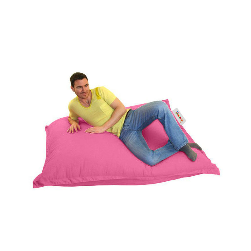 Fauteuil à billes rose de qualité supérieure, 39,4 x 39,4 x 7,9 pouces | Rembourrage 100% polyester imperméable, bourre de styromousse 100% originale | Double fermeture à glissière dissimulée, capacité de poids maximale de 440 lb | Parfait pour le divertissement extérieur moderne
