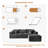 Vivelle 108'' Cloud Upholstered Boneless Sectional Couch With Chaise L-Shape Modern Modular Sofa For Living Room Bedroom No Assembly Required-1784288229-1782903502