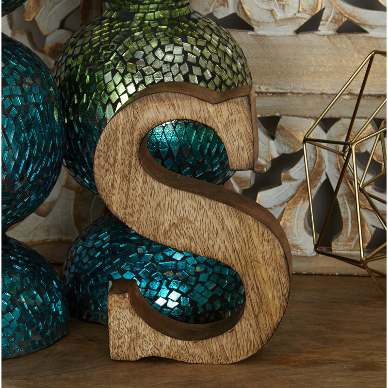 Ensemble de blocs de lettres en bois 6 pièces