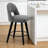 26" Upholstered Swivel Counter & Bar Stool with Solid Wood Frame-337717635
