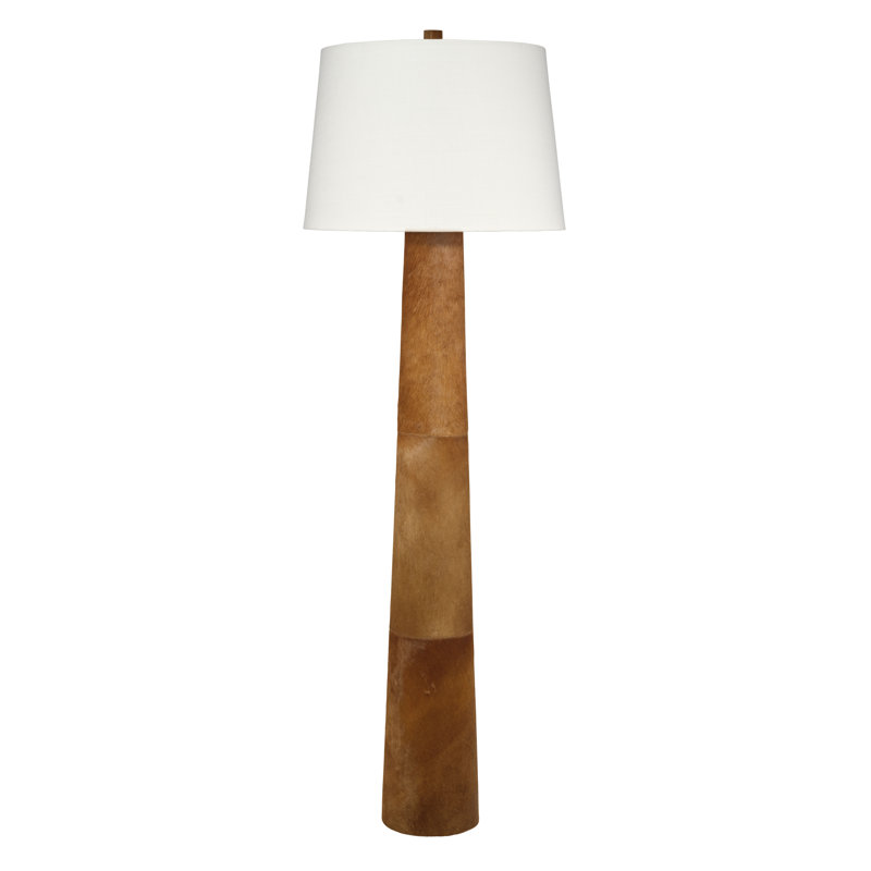 Robertson Hide Floor Lamp, Slate, Saddle Brown