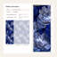 Papier peint floral, décoration murale moderne bleue