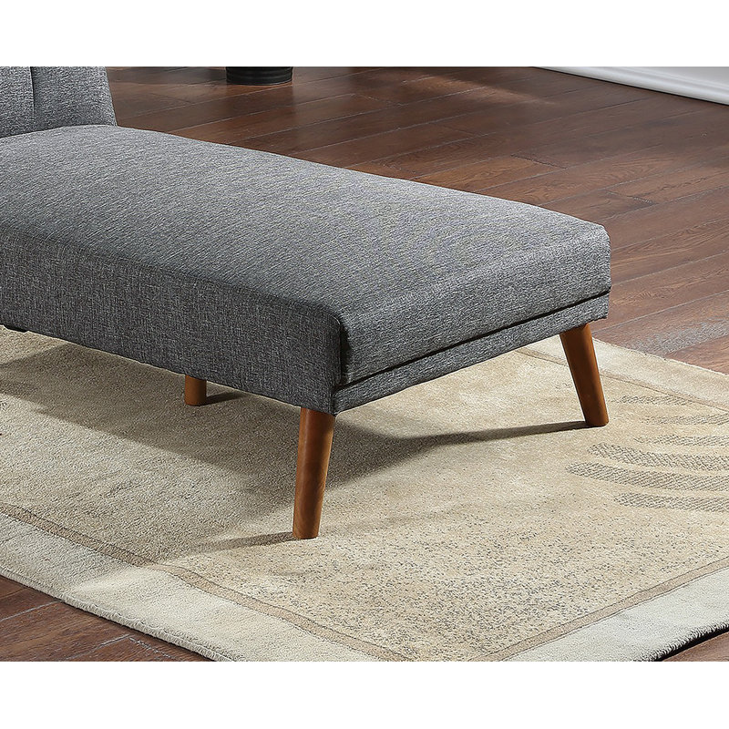 Méridienne réglable en polyfibre, canapé de salon, Gris, Noir