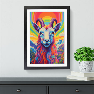 Goat Colour Field No.2 - Framed Print