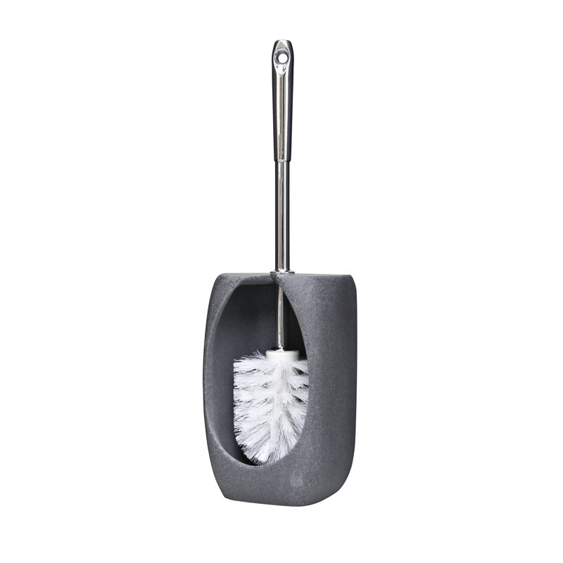Toilet Brush and Holder, Greystone
